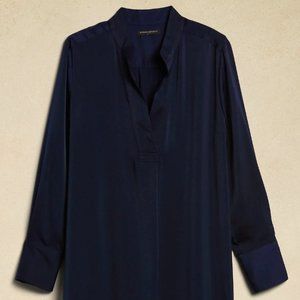 Navy Blue Midi Shirtdress- XL- NWT